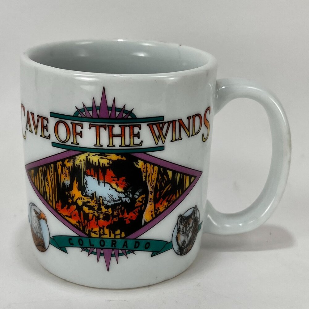 Colorado Coffee Cup Mug White Ceramic Cave Of The Winds CO KWC Replacement